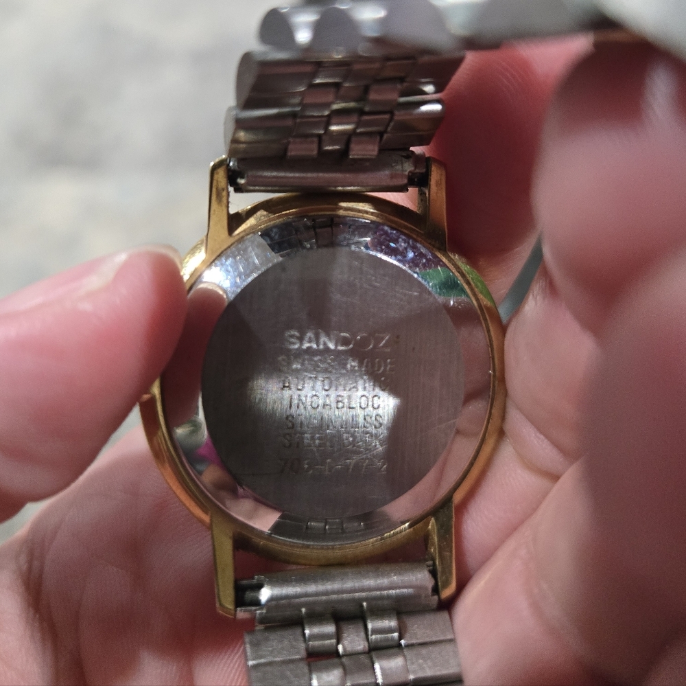 Sandoz Gold and Silver Vintage Watch - Picture 2 of 5